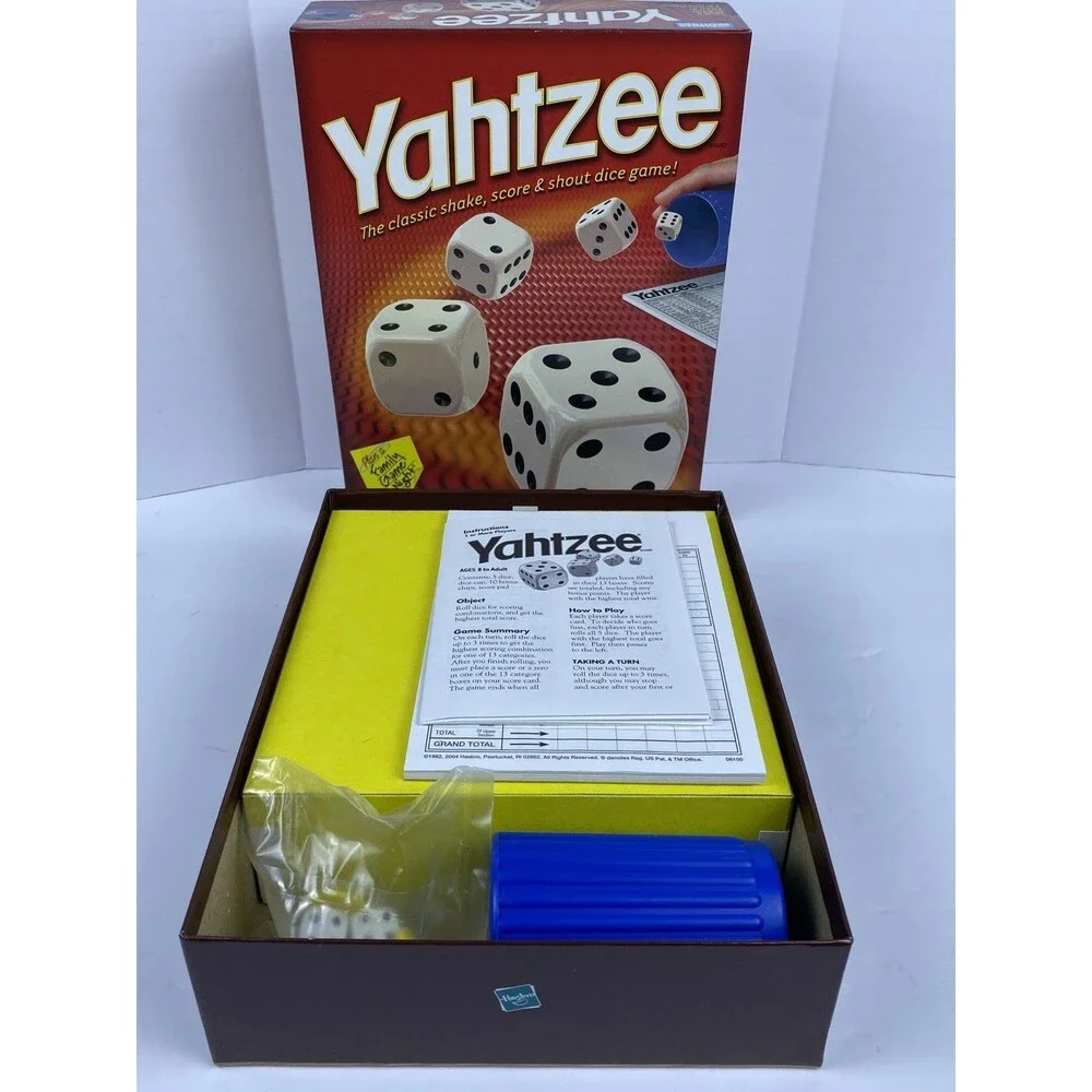 2004 Vintage Parker Brothers Yahtzee *UNUSED PLUS Bonus 2004 Sealed Score Cards!